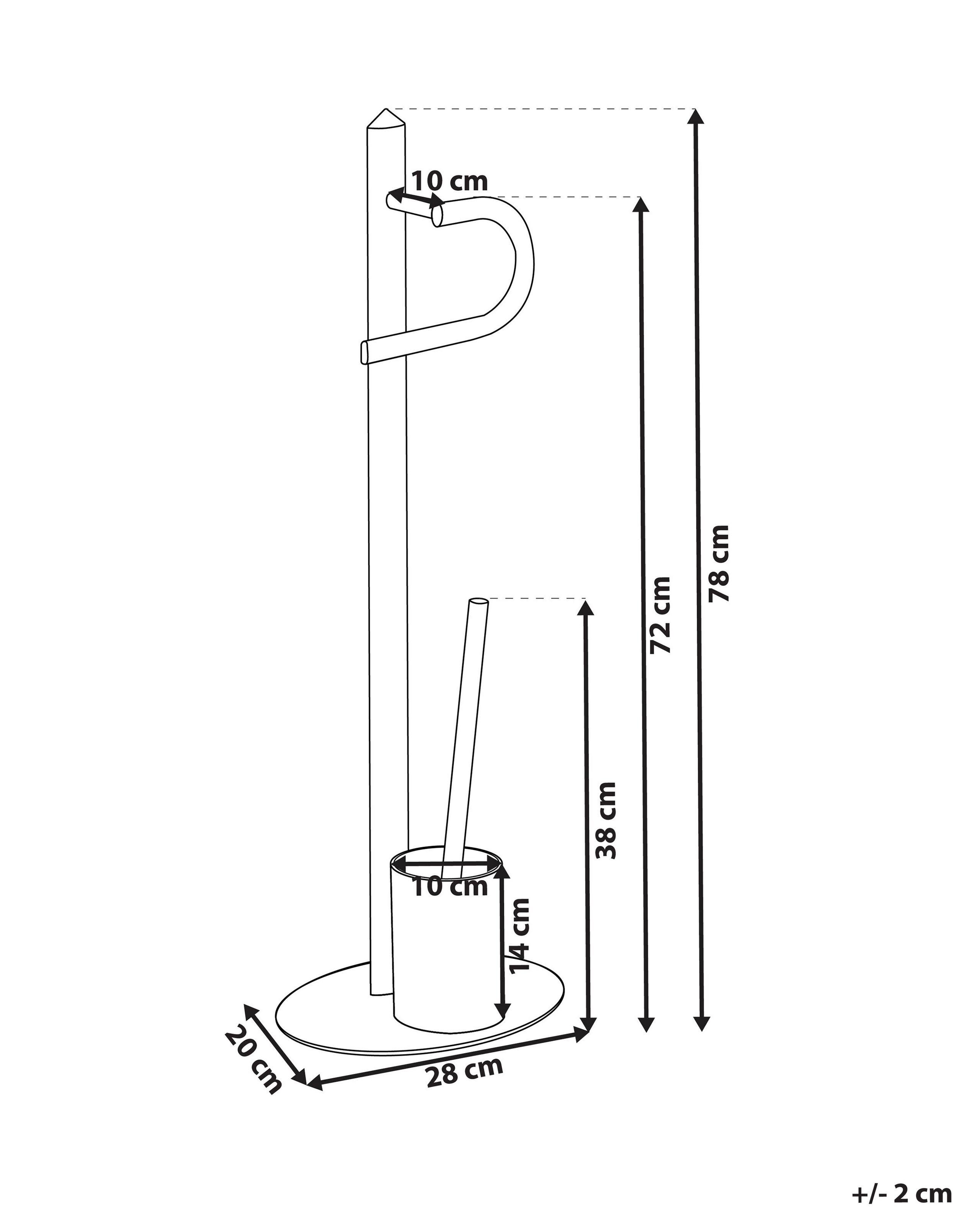 Beliani Support de papier toilette en Acier Moderne SARTO  