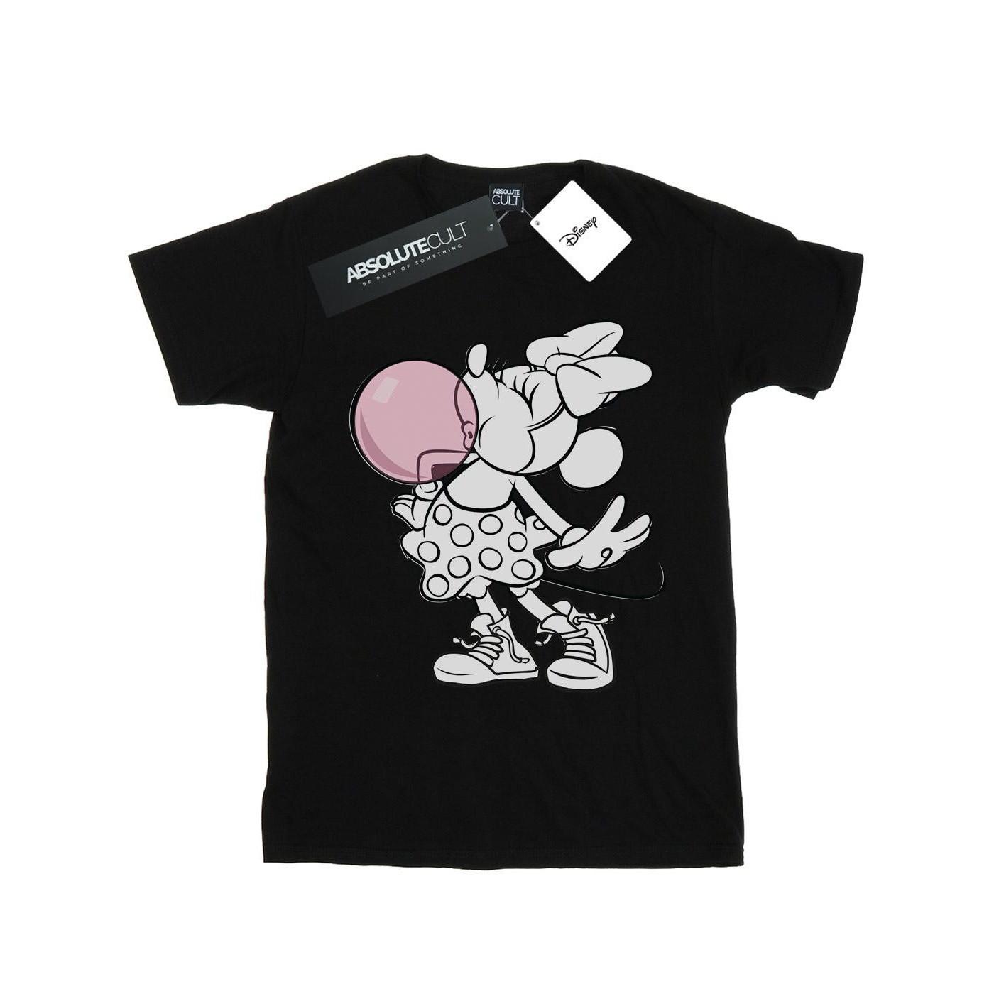 Image of Minnie Mouse Gum Bubble Tshirt Damen Schwarz XL