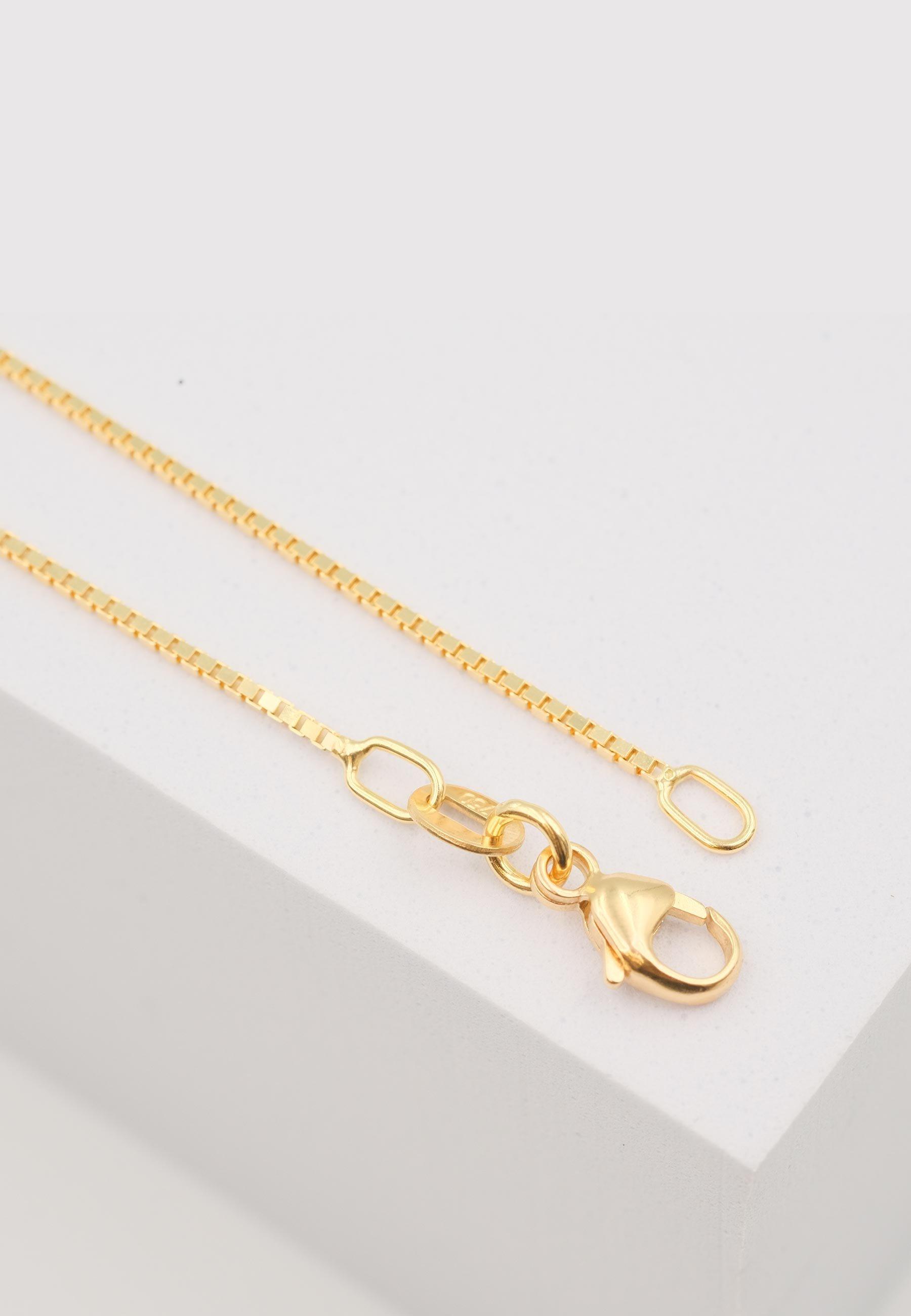 MUAU Schmuck  Collier Venezianer Gelbgold 375, 0.9mm, 42cm 