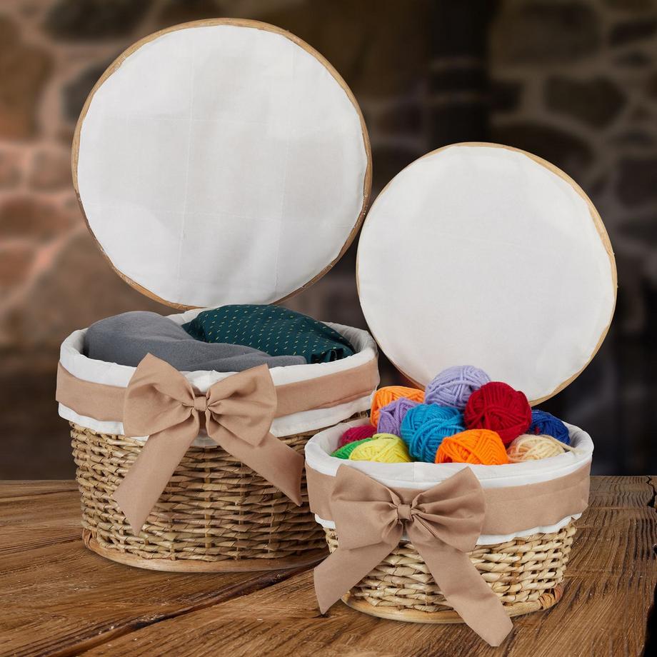 Northix Korb-Badezimmerkorb-Set aus Weide, 2er-Pack  