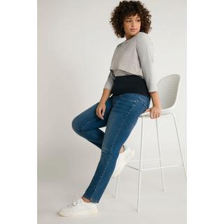 Ulla Popken  Jeans Bellieva modello Sammy in cotone biologico elasticizzato con cintura elastica particolarmente alta 