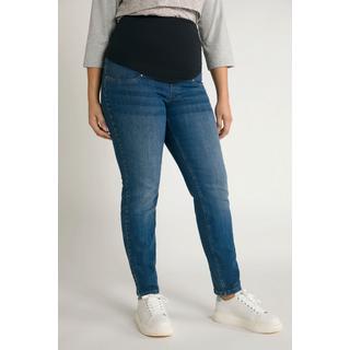 Ulla Popken  Jeans Bellieva modello Sammy in cotone biologico elasticizzato con cintura elastica particolarmente alta 