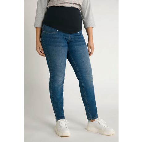 Ulla Popken  Jeans Bellieva modello Sammy in cotone biologico elasticizzato con cintura elastica particolarmente alta 