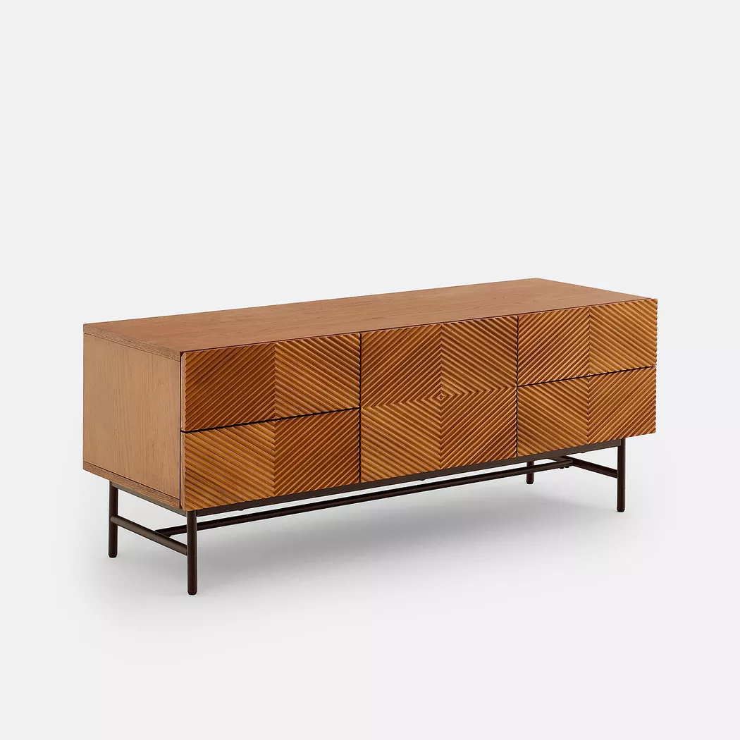 La Redoute Intérieurs - TV-Möbel aus Furnier, One Size, Baumnuss