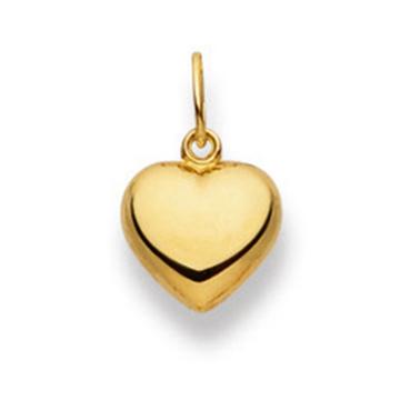 Pendentif coeur or jaune 750, 18x13mm