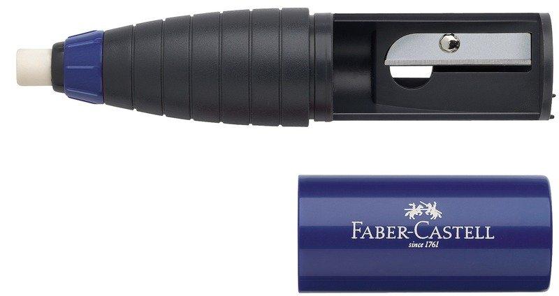 Image of FABER-CASTELL Radierer-Spitzer Kombi 184401 rot/blau, ass. FABER-CASTELL Radierer-Spitzer Kombi 184401 rot/blau, ass.