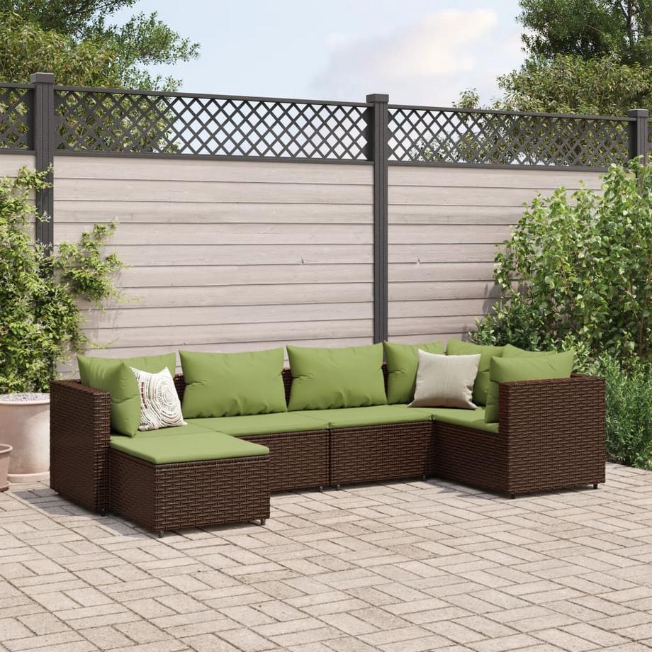 VidaXL set salotto da giardino Polirattan  