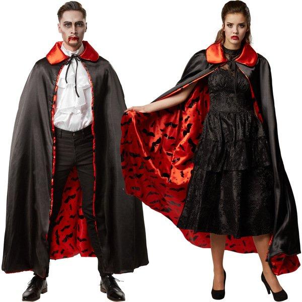 Tectake  Cape pour vampire avec motif chauve-souris 