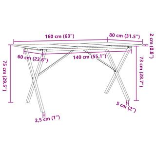 VidaXL tavolo da pranzo Pine Wood  