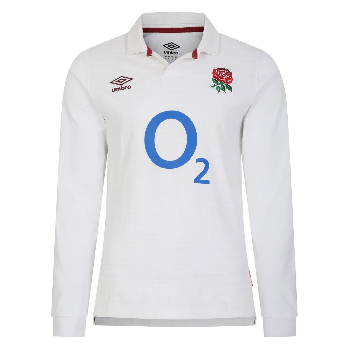 Image of Heimtrikot 2324, England Rugby, Langärmlig Jungen Weiss 146/152