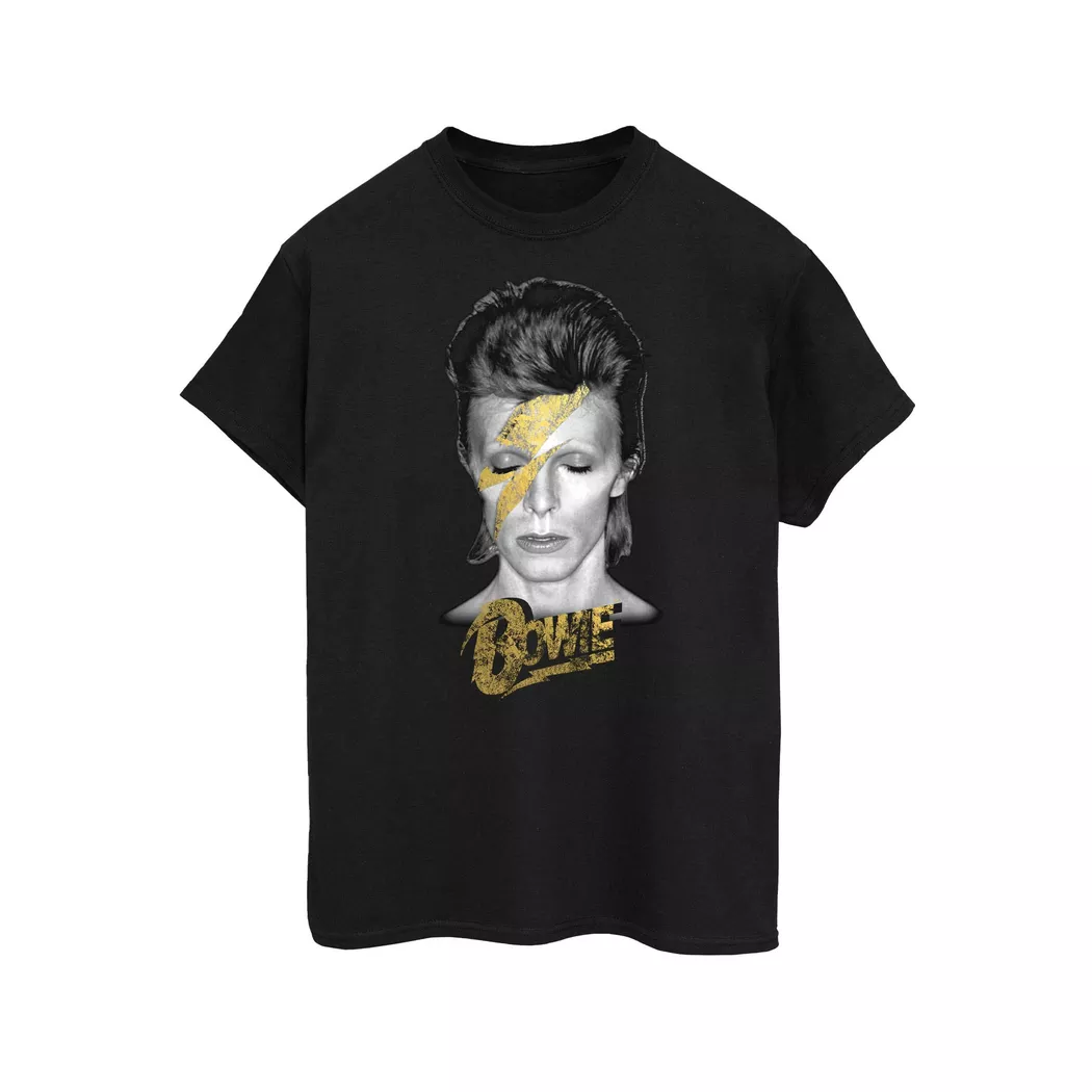 David Bowie - Aladdin Sane TShirt, für Damen, Schwarz, Größe XL
