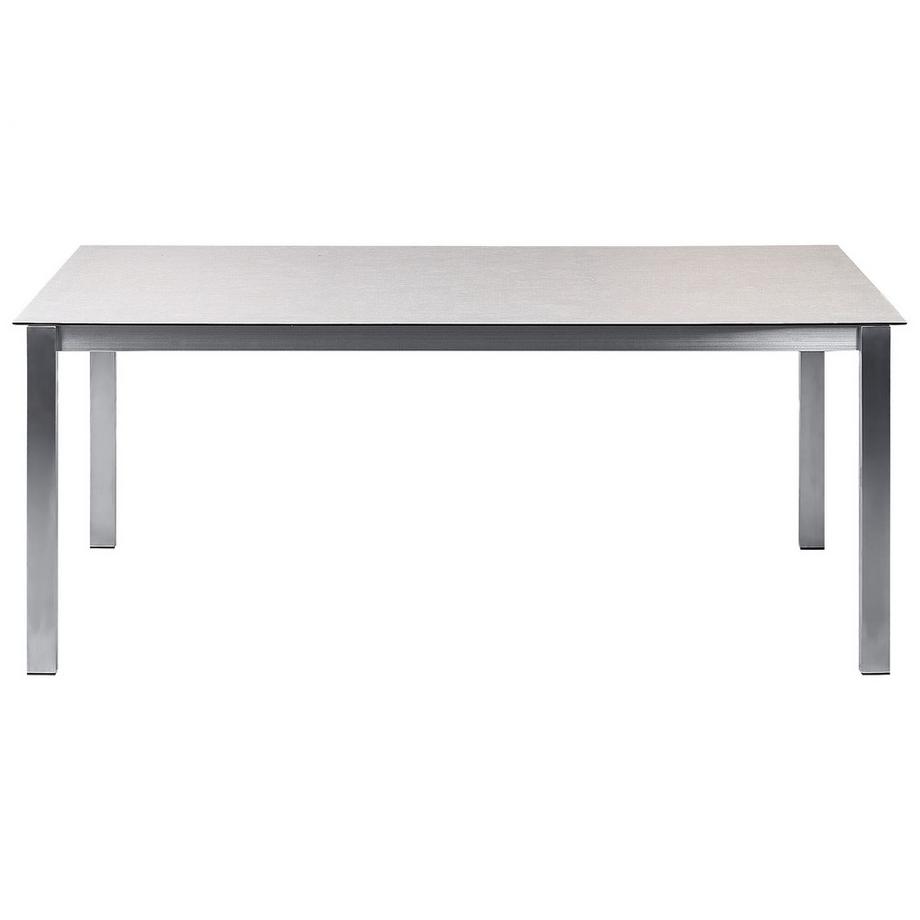 Beliani Table de salle à manger de jardin en Verre de sécurité Industriel COSOLETO  