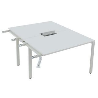 Vente-unique Estensione per scrivania bench per 2 persone L120 cm Bianco - DOWNTOWN  