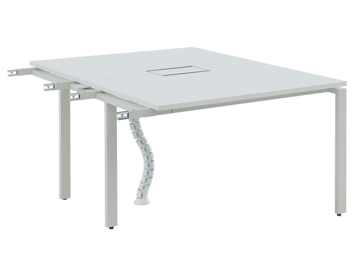 Image of Anbauelement Schreibtisch Bench - Tisch für 2 Personen - L 120 cm - Weiß - DOWNTOWN Anbauelement Schreibtisch Bench - Tisch für 2 Personen - L 120 cm - Weiß - DOWNTOWN