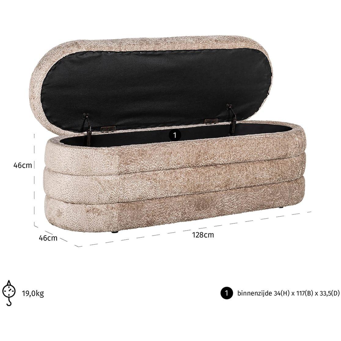 mutoni Pouf Camille mouton nature  