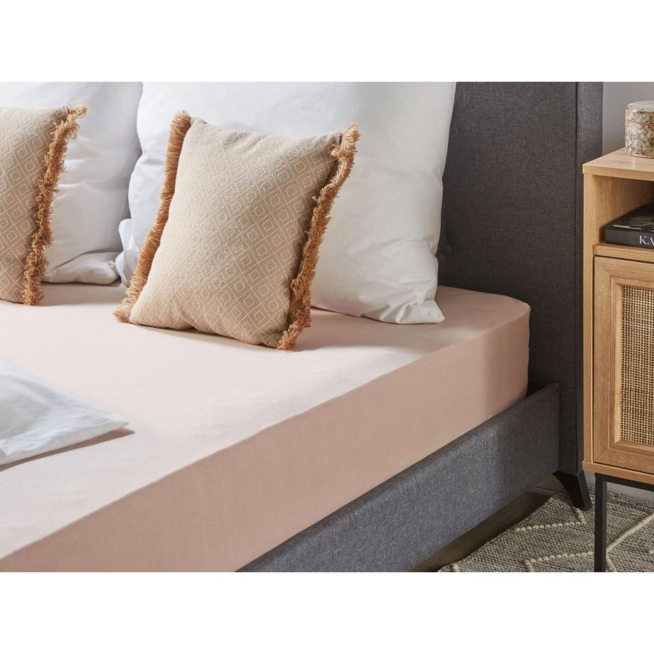 Beliani Drap Housse Coton Classique HOFUF  