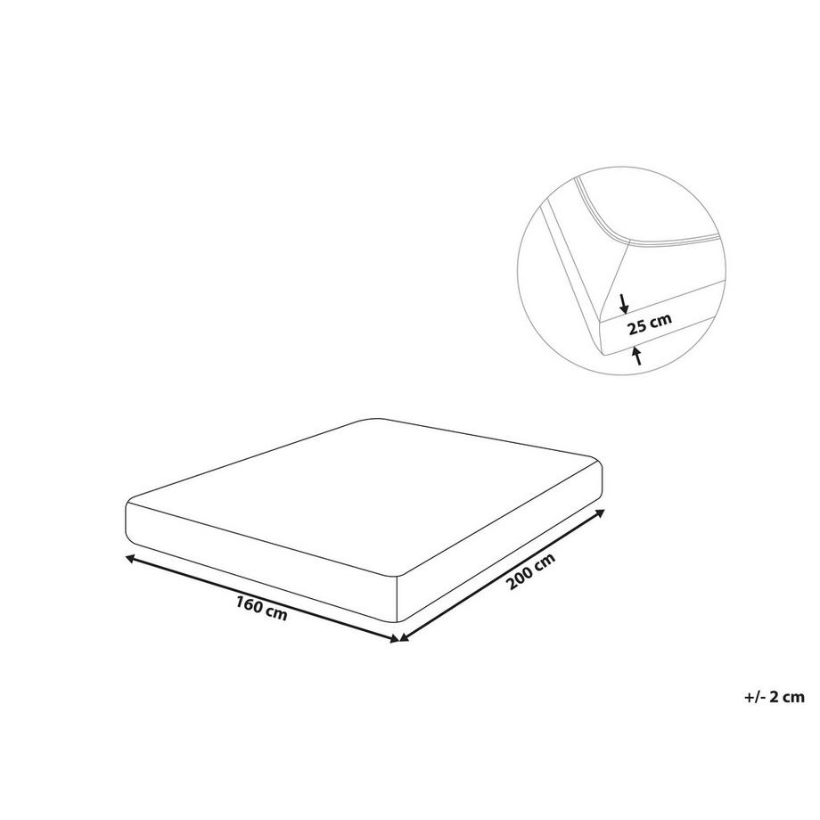 Beliani Drap Housse Coton Classique HOFUF  