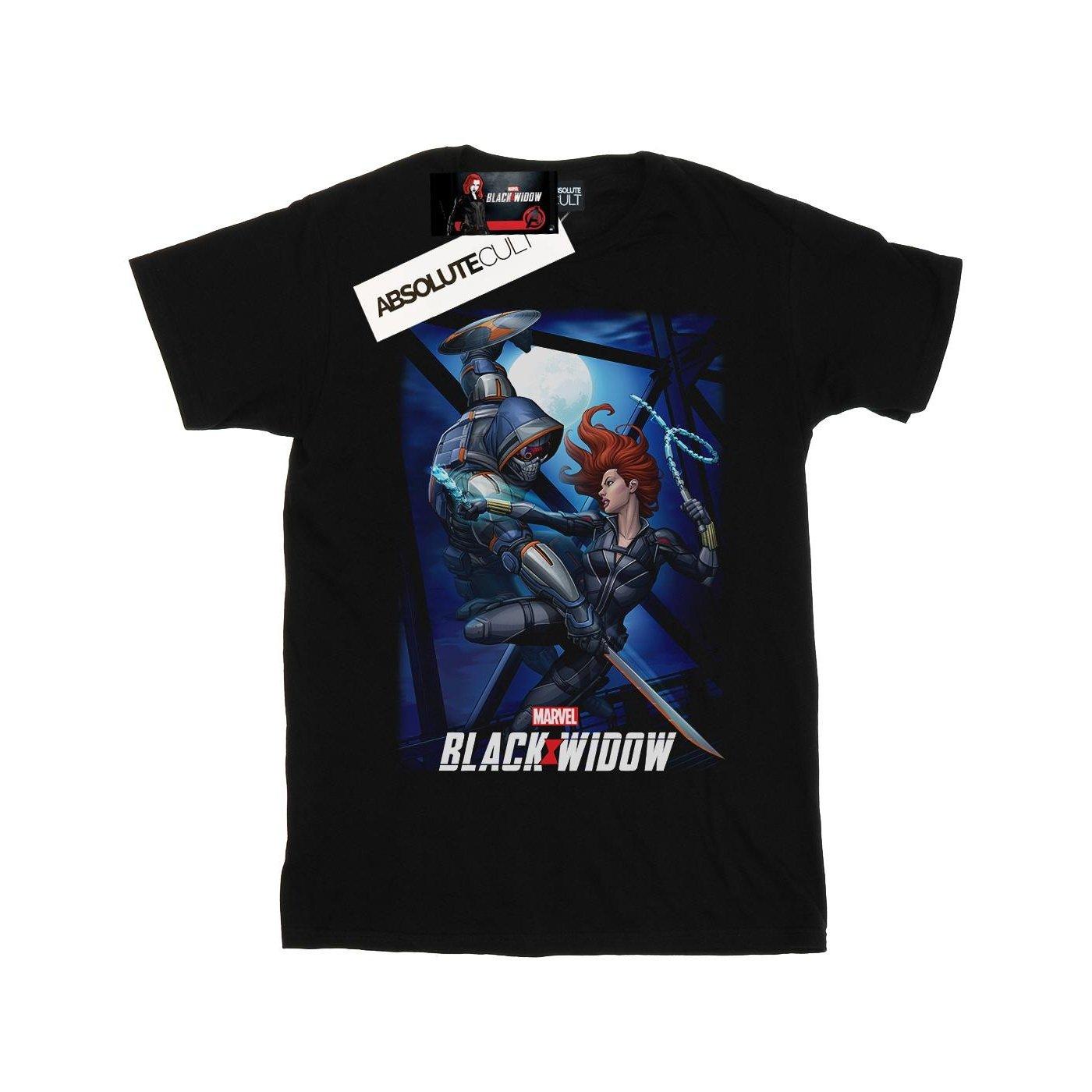 Image of Black Widow Movie Bridge Battle Tshirt Herren Schwarz XXL