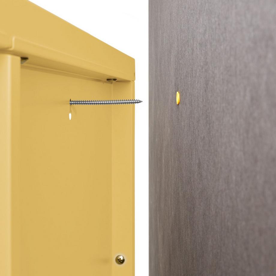 Tectake Metallvitrine Baker Glastüren mit Magnetverschluss verstellbare Zwischenböden  