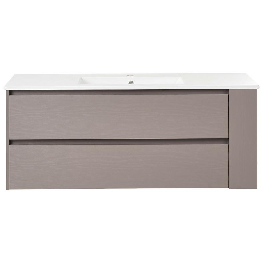 Beliani Wandmontierter Waschtischunterschrank mit Waschbecken aus MDF-Platte Modern MANCORA  