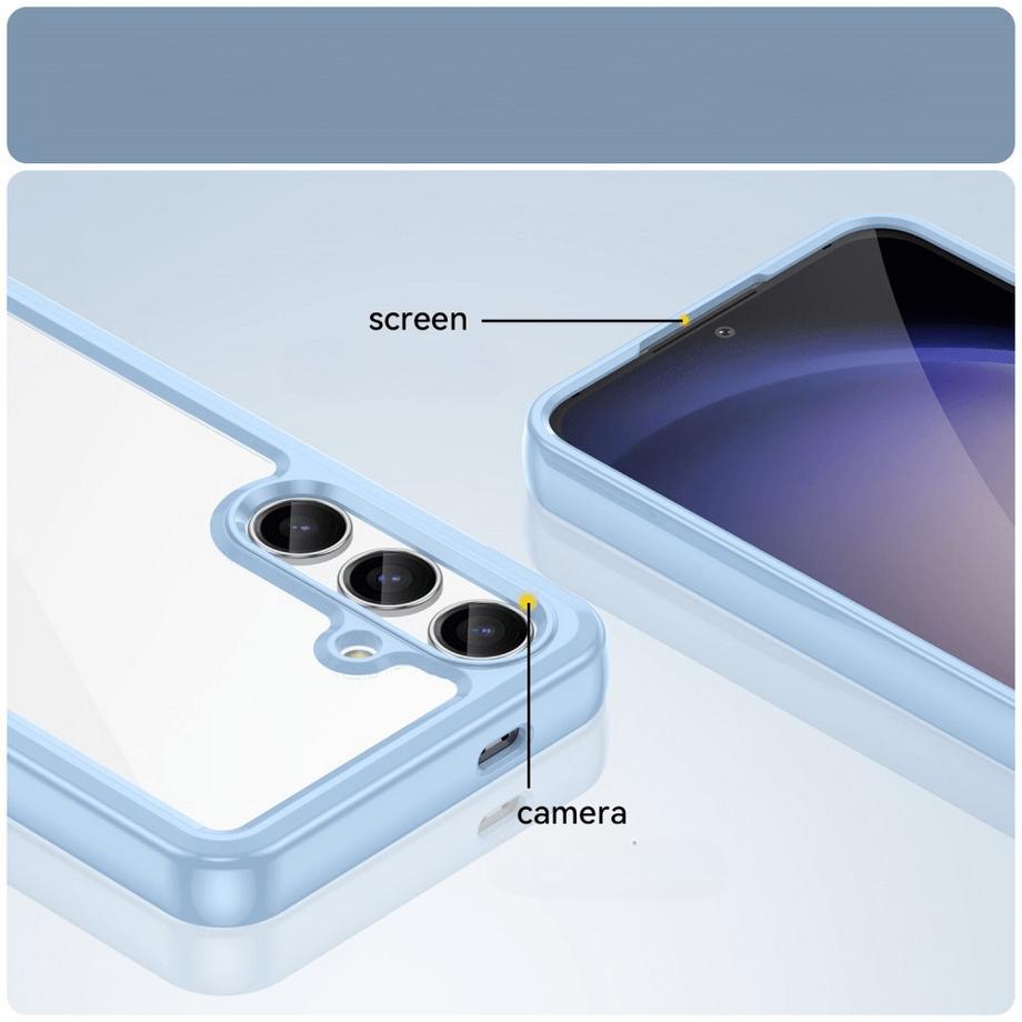 Cover-Discount  Galaxy S25+ Plus - Schützende Acryl-Handyhülle mit erhöhtem Rand 