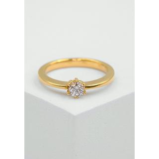 MUAU Schmuck  Solitaire Ring Diamant 0.30ct. Gelbgold 750 