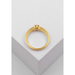 MUAU Schmuck  Solitaire Ring Diamant 0.30ct. Gelbgold 750 