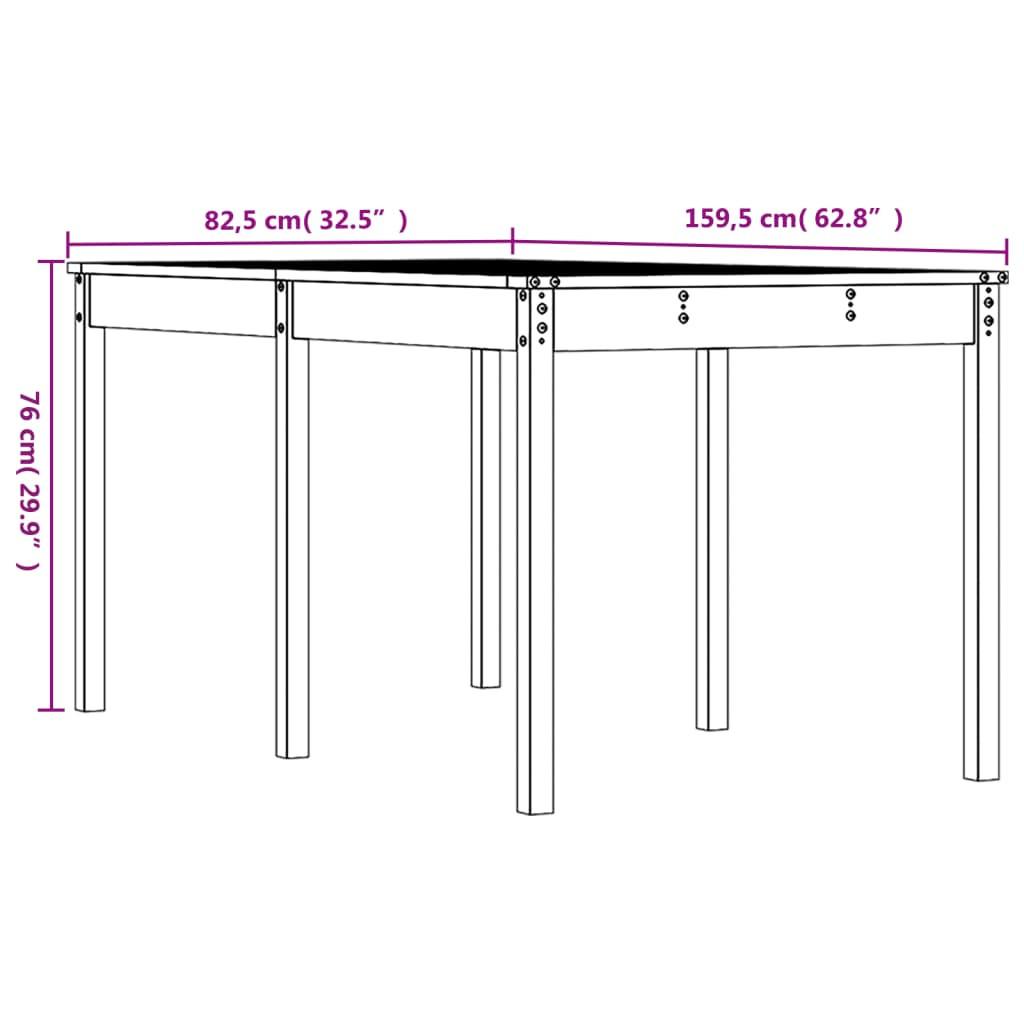 VidaXL tavolo da giardino Legno di pino  