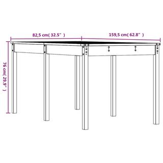 VidaXL tavolo da giardino Legno di pino  