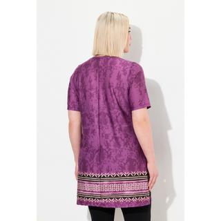 Ulla Popken Maglia lunga Stampa All-Over Scollo a V  