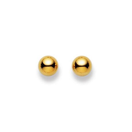 MUAU Schmuck  Clous d'oreilles or jaune 750, 6mm 