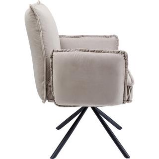 mutoni Chaise avec accoudoirs Chelsea gris  