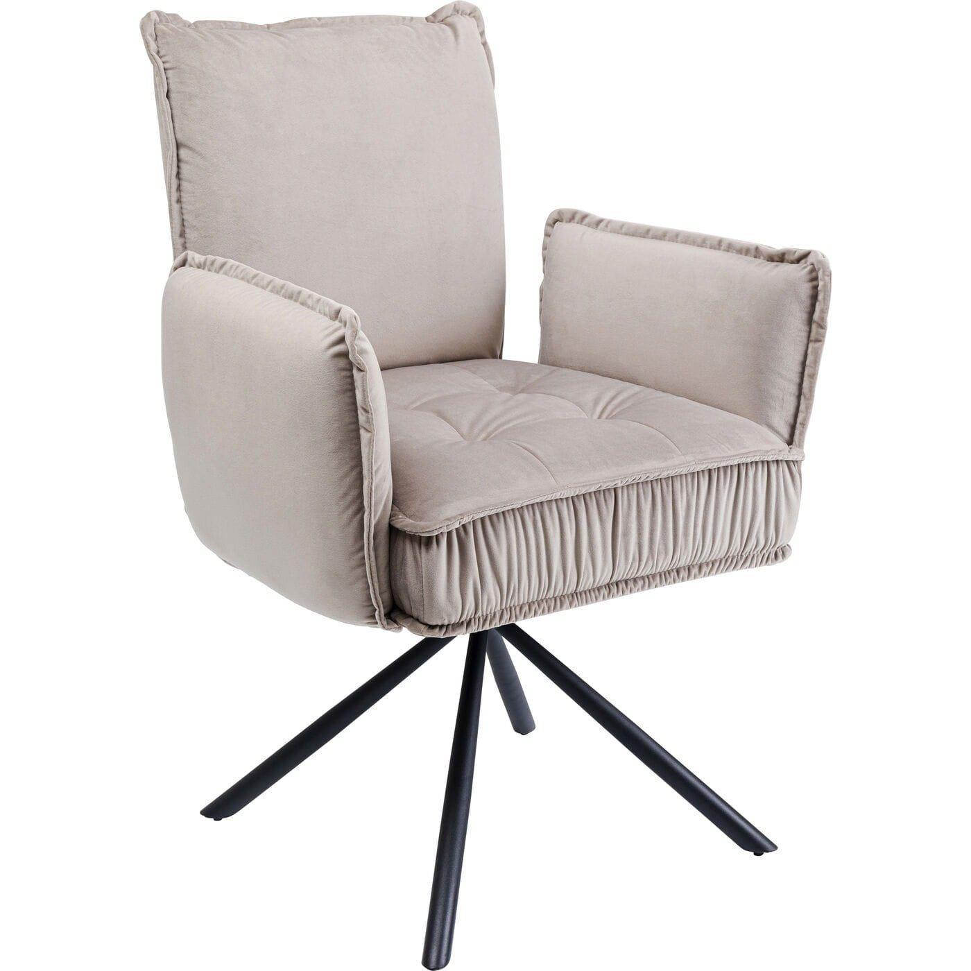 mutoni Chaise avec accoudoirs Chelsea gris  