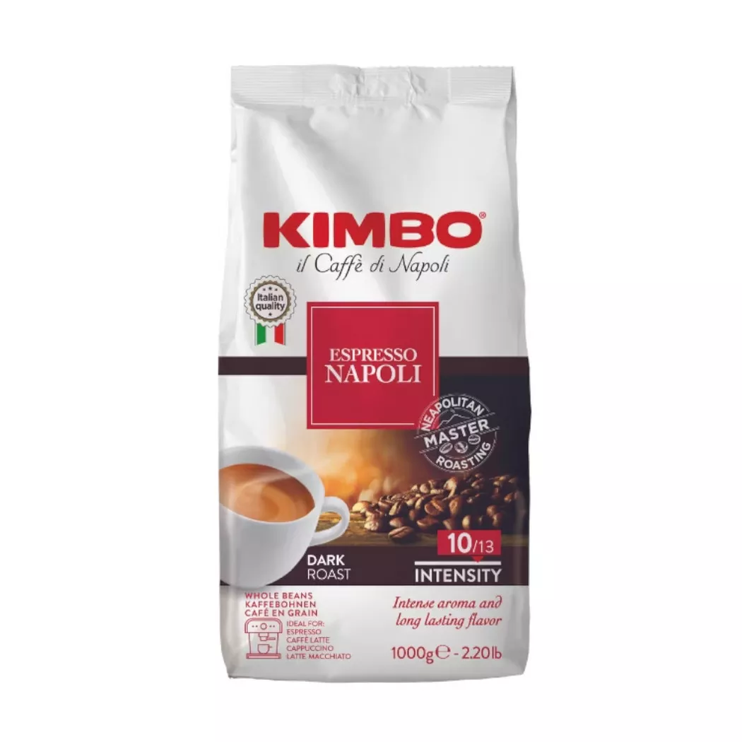 Kimbo Espresso Napoli 1000g Kaffeebohnen – schwarz