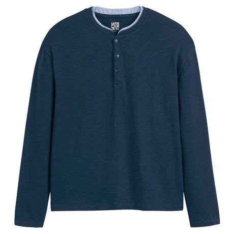 La Redoute Collections  Langarm-Shirt mit Rundhals und Knopfleiste 