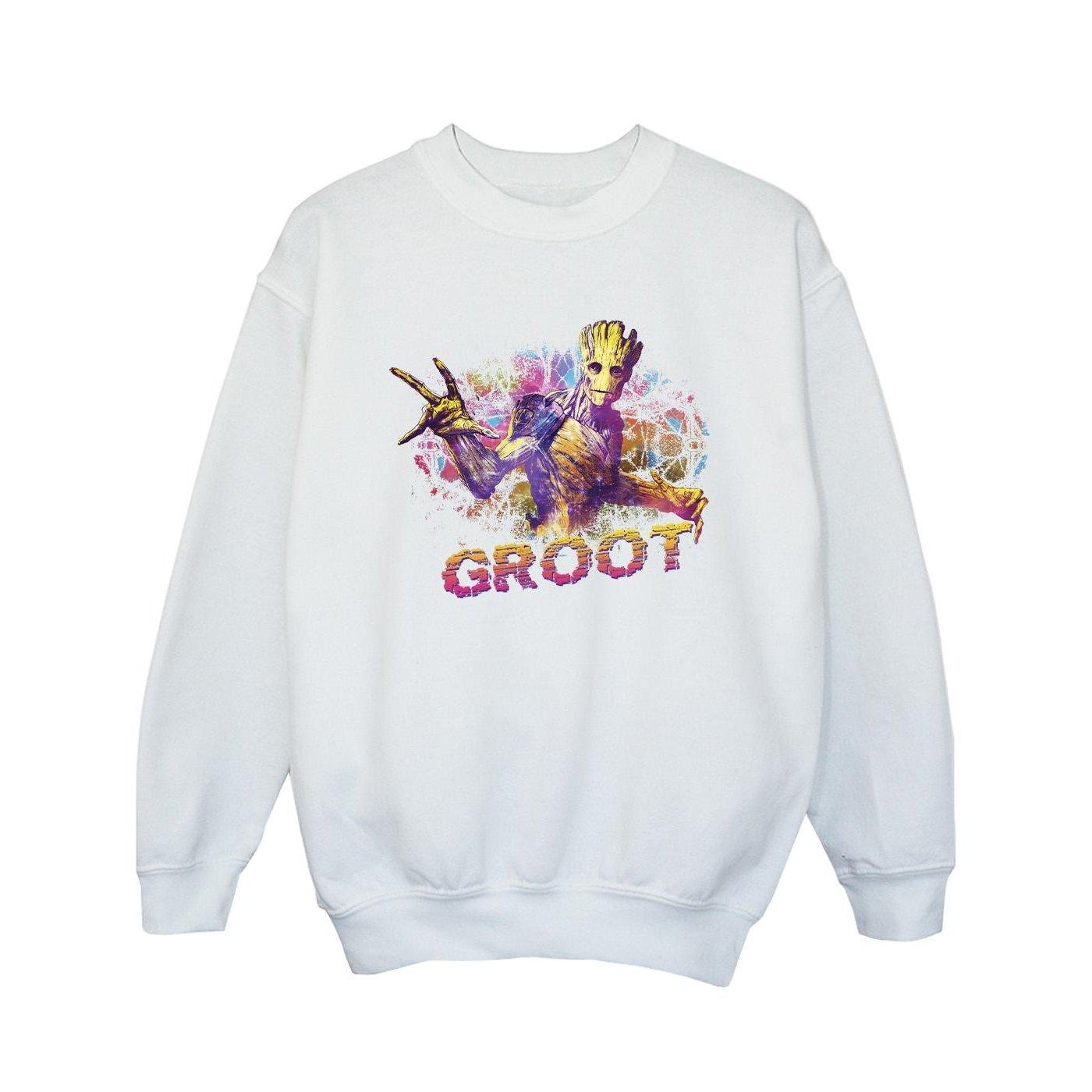 Image of Guardians Of The Galaxy Abstract Groot Sweatshirt Unisex Weiss 116