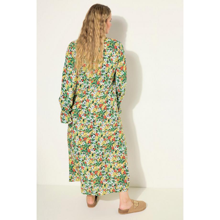 Studio Untold Maxi Abito Taglio Svasato Maniche Lunghe Stampa Floreale  