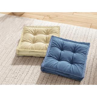 Vente-unique Cuscino per pavimento 45 x 45 cm in Cotone Blu - HONDURAS  