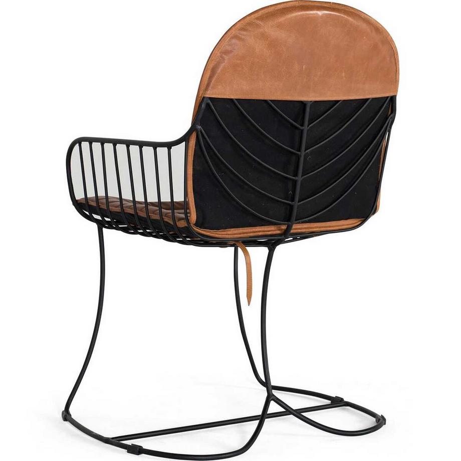 mutoni Fauteuil cuir marron 54x92  