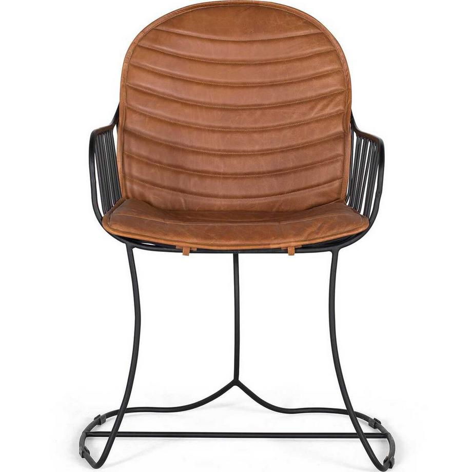 mutoni Fauteuil cuir marron 54x92  