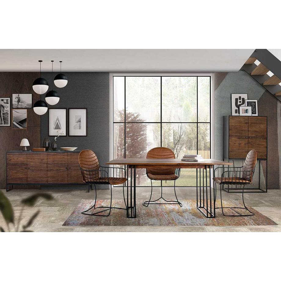 mutoni Fauteuil cuir marron 54x92  