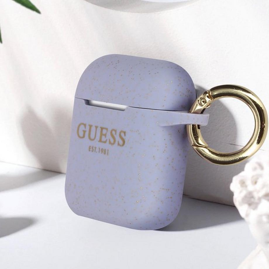 GUESS  Guess AirPods Glitter Hülle Violett 