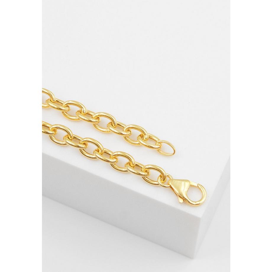 MUAU Schmuck  Collier rond d'forçat en or jaune 750, 6,4mm, 45cm 
