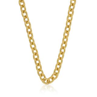 MUAU Schmuck  Collier rond d'forçat en or jaune 750, 6,4mm, 45cm 