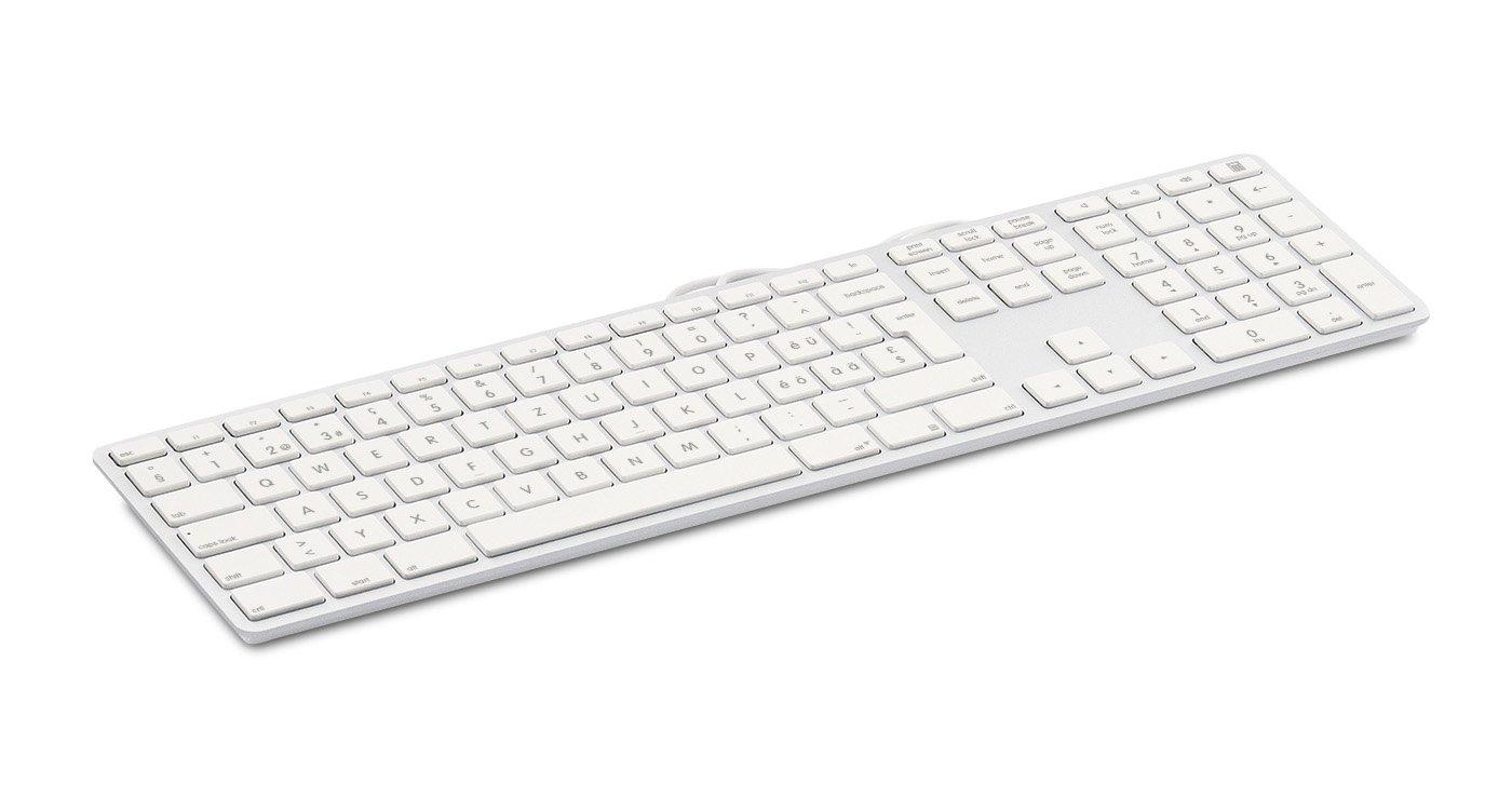 LMP  25059 clavier USB QWERTZ Suisse Argent, Blanc 