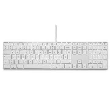 25059 Tastatur USB QWERTZ Schweiz Silber, Weiß
