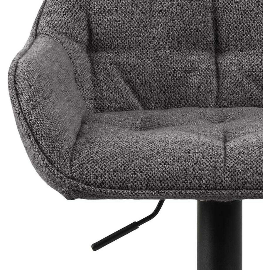 mutoni Tabouret de bar Shields anthracite pivotant 109 (1 pièce)  