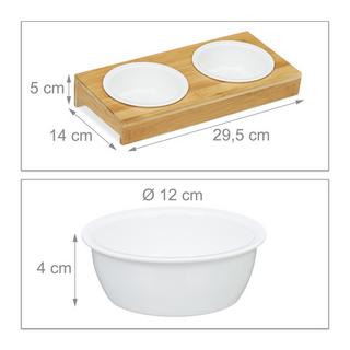 Northix  Stazione di alimentazione con ciotole in ceramica 
