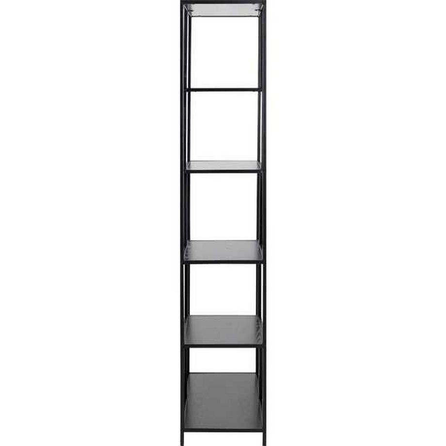 mutoni Bücherregal Multiple Bronx 4 Böden Melamin Esche Schwarz 77x35x185cm  