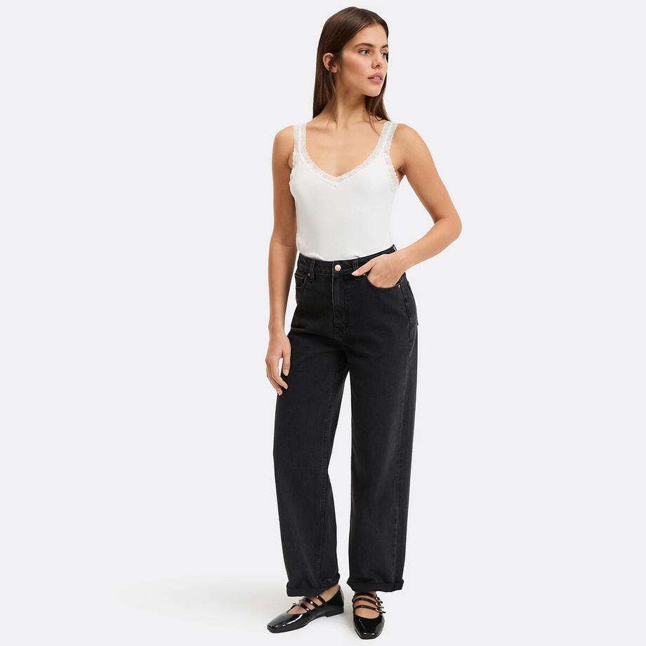 La Redoute Collections Débardeur col V détail dentelle  